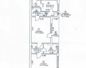 Apartament cu 2 camere, 56 mp, Gheorgheni, etaj 3/4