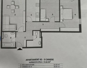 Apartament 3 camere, constructie noua, Frunzisului