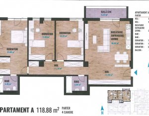 Apartament 119mp 4 camere, 2 parcari, zona OMV calea Turzii 