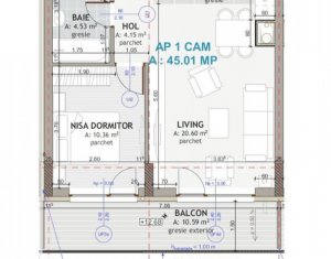 Vente appartement 2 chambres dans Floresti